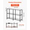 3-Tier Glass Console Table Modern Sofa Side Table with Iron Legs for Living Room Hallway